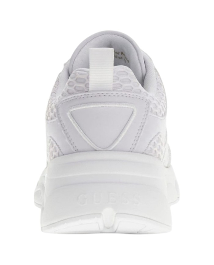 Sneakers Donna Guess Indye 4 G Logo Mesh Leather White
