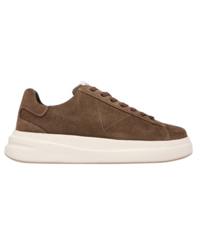 Sneakers Guess Uomo Elba Guess Logo Suede Brown