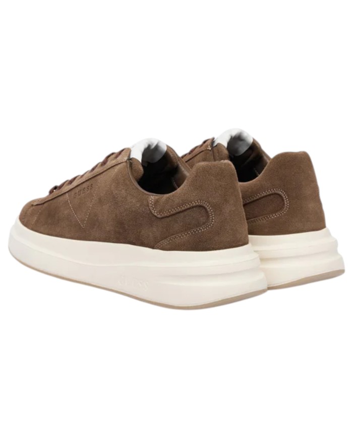 Sneakers Guess Uomo Elba Guess Logo Suede Brown