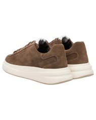 Sneakers Guess Uomo Elba Guess Logo Suede Brown