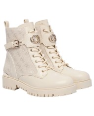 Anfibio Guess Donna Olanna 2 4 G Logo Nylon Leather Beige
