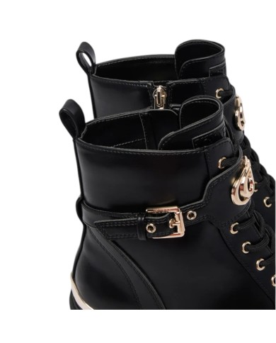 Anfibio Guess Donna Olanna G Logo Leather Black