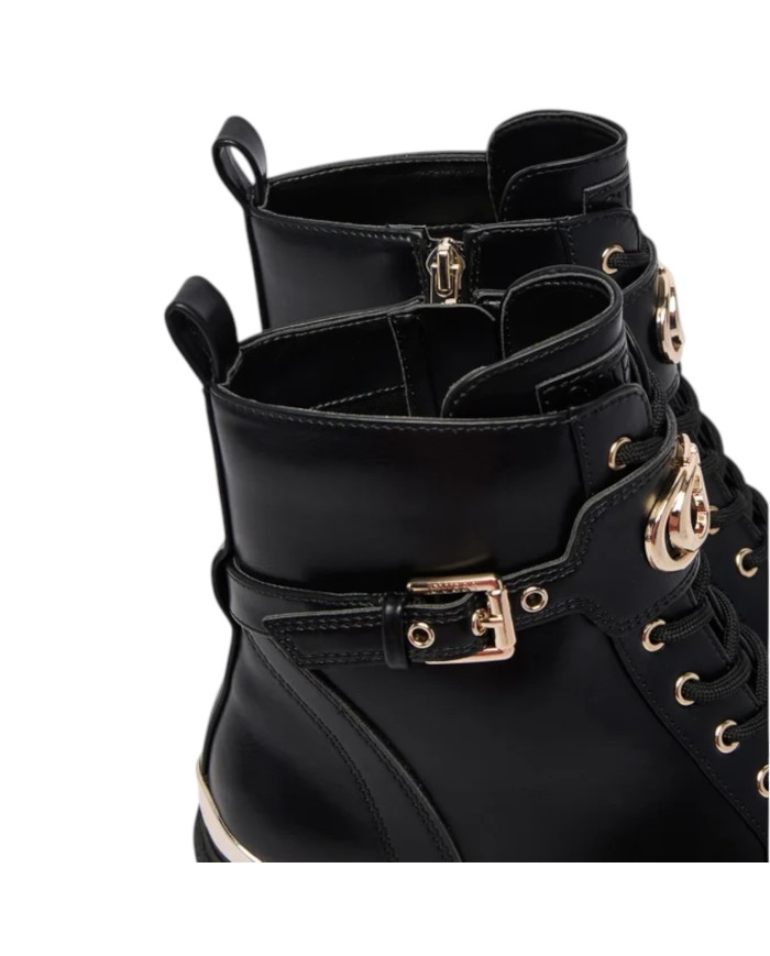Anfibio Guess Donna Olanna G Logo Leather Black