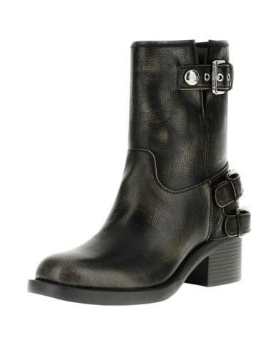 Stivaletto Guess Donna Matley 2 Con Tacco Leather Black Taupe