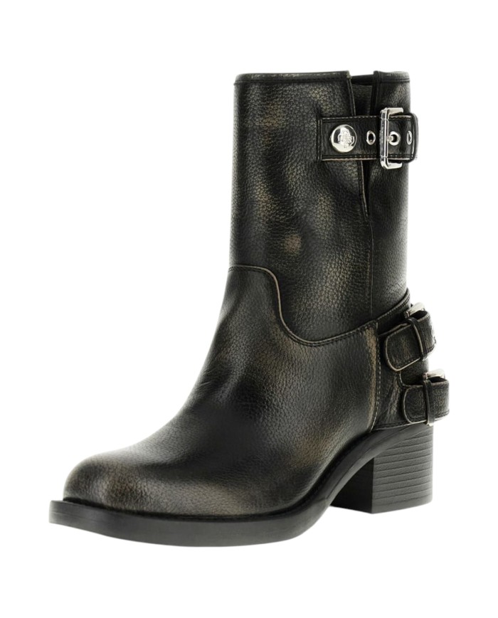 Stivaletto Guess Donna Matley 2 Con Tacco Leather Black Taupe