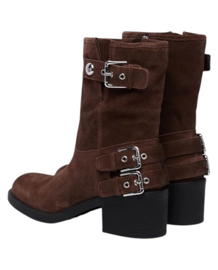 Stivaletto Guess Donna Matley Con Tacco Suede Brown