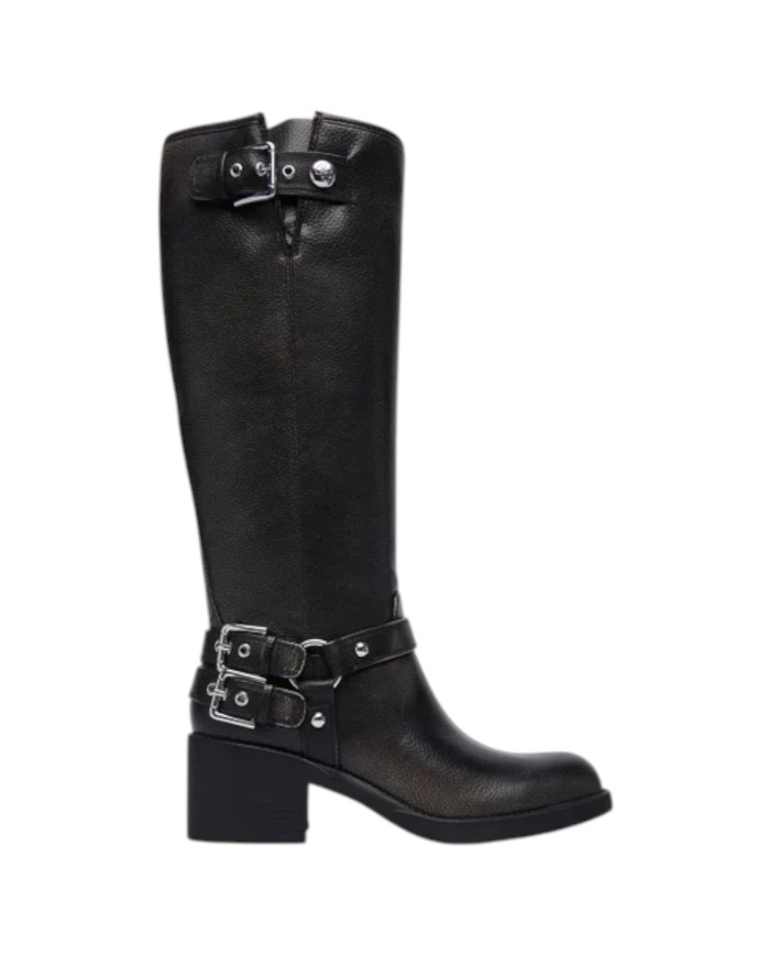 Stivale Guess Donna Matley Con Tacco Leather Black
