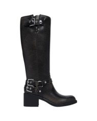 Stivale Guess Donna Matley Con Tacco Leather Black