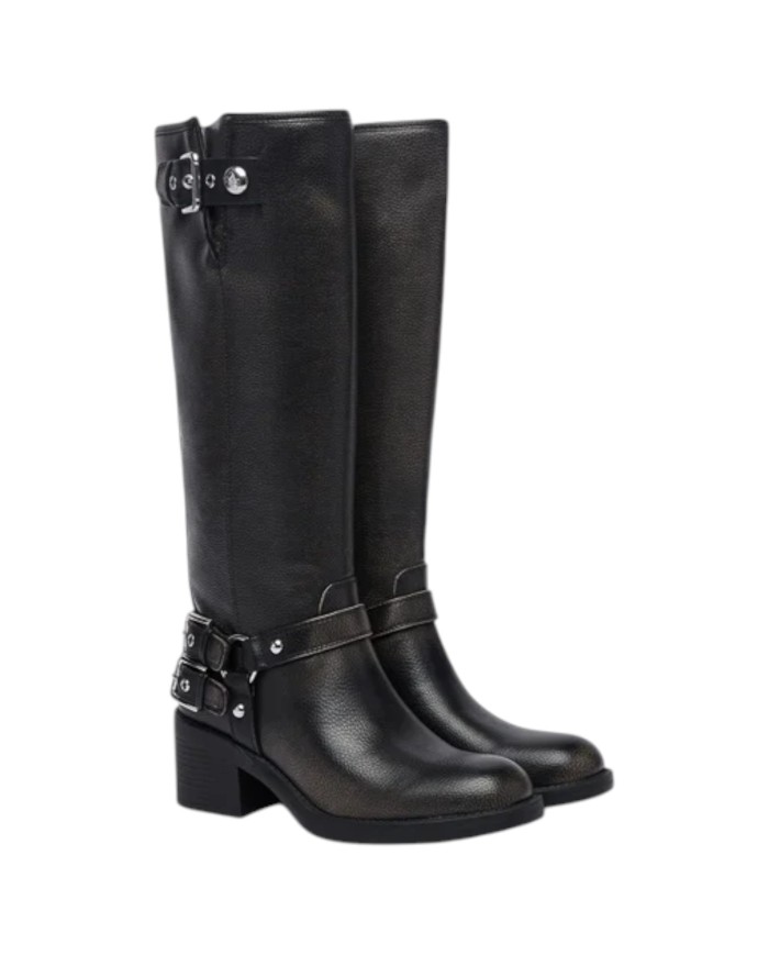 Stivale Guess Donna Matley Con Tacco Leather Black