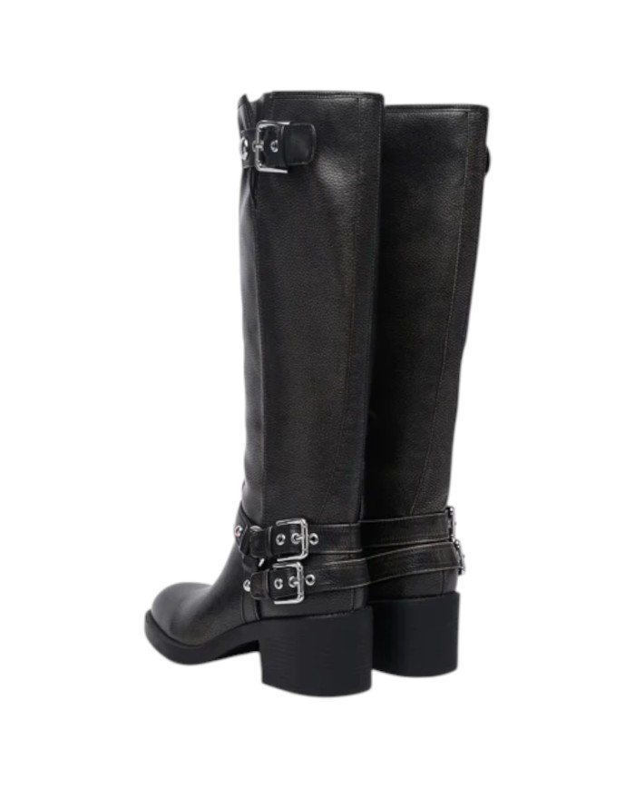 Stivale Guess Donna Matley Con Tacco Leather Black