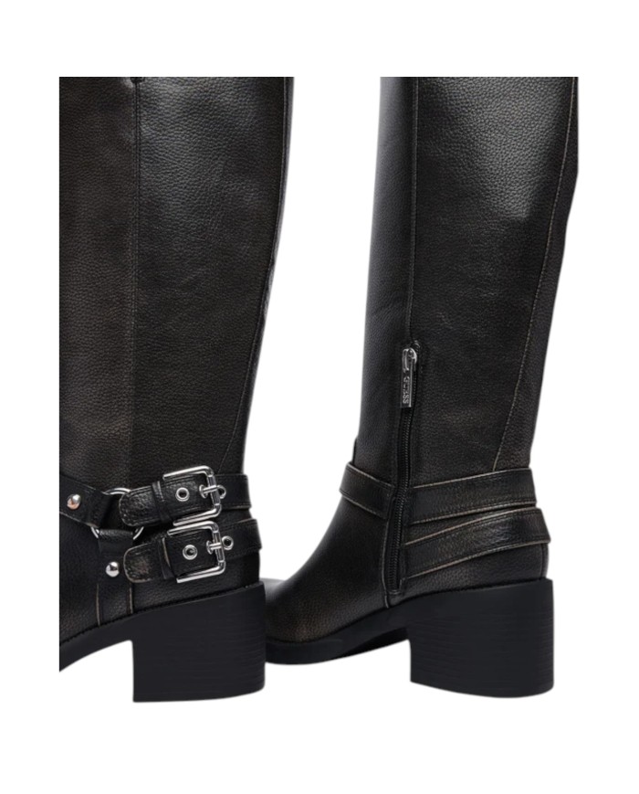 Stivale Guess Donna Matley Con Tacco Leather Black
