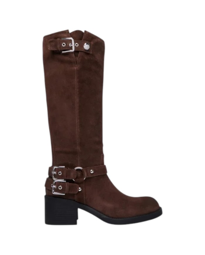 Stivale Guess Donna Matley Con Tacco Suede Brown