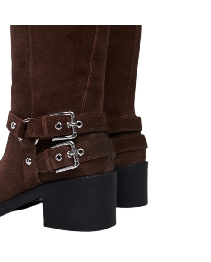 Stivale Guess Donna Matley Con Tacco Suede Brown