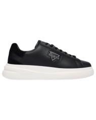 Sneakers Guess Uomo Elban Triangle Logo Suede Leather Black