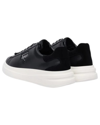 Sneakers Guess Uomo Elban Triangle Logo Suede Leather Black
