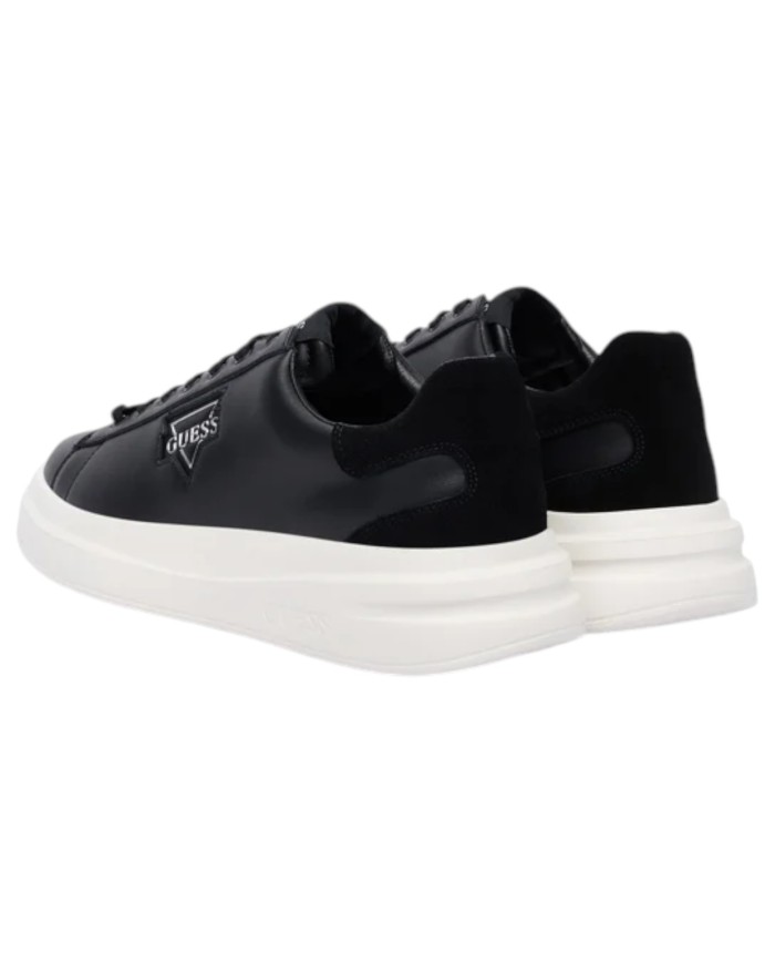 Sneakers Guess Uomo Elban Triangle Logo Suede Leather Black