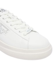 Sneakers Guess Uomo Elban Triangle Logo Suede Leather White