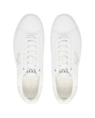 Sneakers Guess Uomo Elban Triangle Logo Suede Leather White