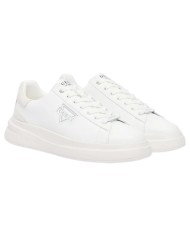 Sneakers Guess Uomo Elban Triangle Logo Suede Leather White