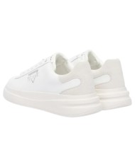 Sneakers Guess Uomo Elban Triangle Logo Suede Leather White