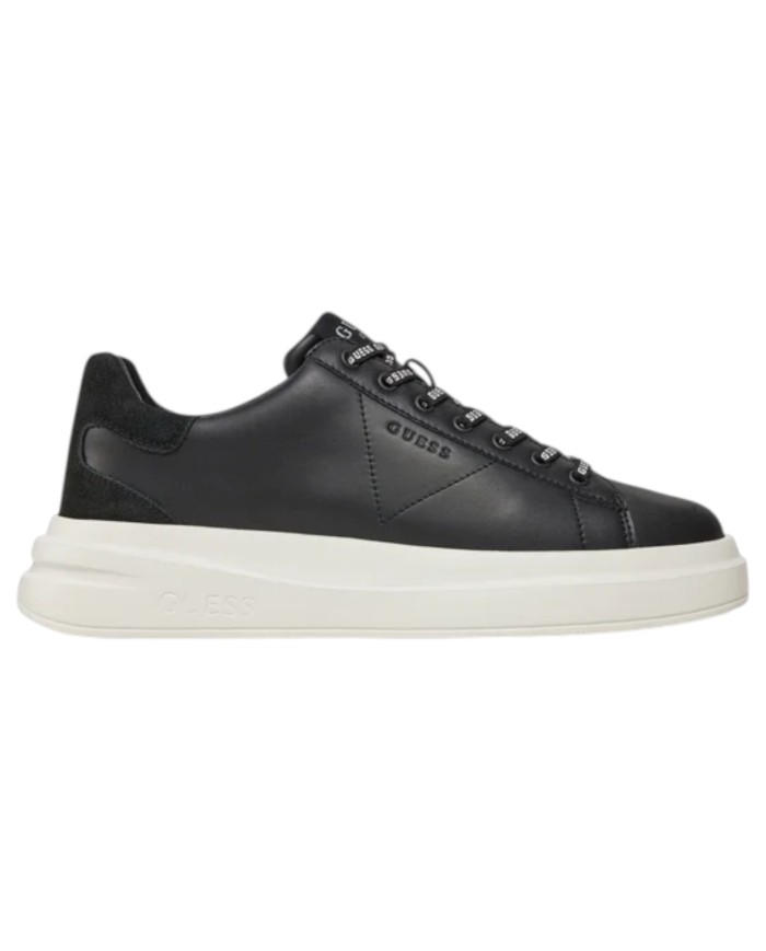 Sneakers Uomo Guess Elba Patch Logo Leather Black