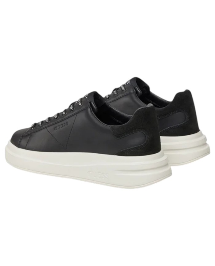 Sneakers Uomo Guess Elba Patch Logo Leather Black