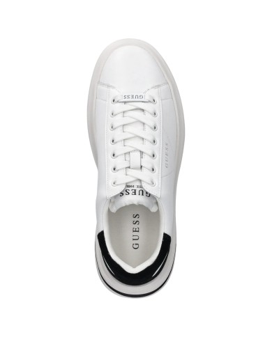 Sneakers Uomo Guess Elba Patch Logo Leather White Black