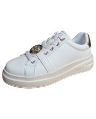 Sneakers Donna Guess Erizo 4 G Logo Leather White Platinum