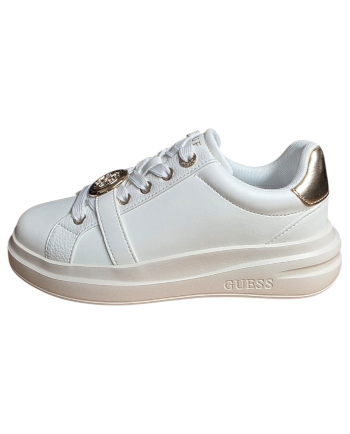 Sneakers Donna Guess Erizo 4 G Logo Leather White Platinum