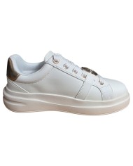 Sneakers Donna Guess Erizo 4 G Logo Leather White Platinum