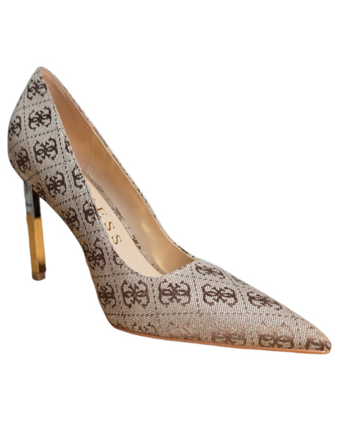 Decolleté Donna Guess Calien 2 4 G Logo Cotton Beige