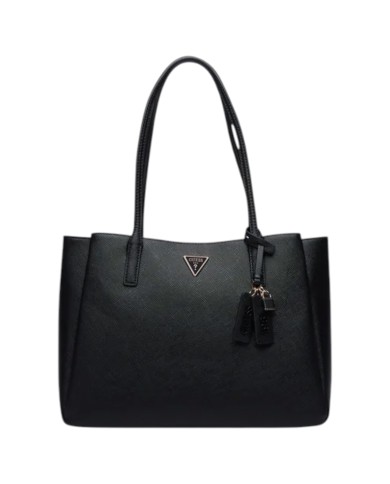 Shopper Donna Guess Noelle Saffiano Leather Black