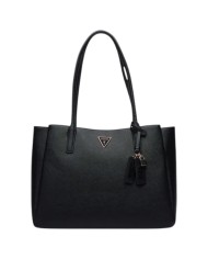 Shopper Donna Guess Noelle Saffiano Leather Black