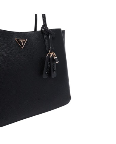 Shopper Donna Guess Noelle Saffiano Leather Black