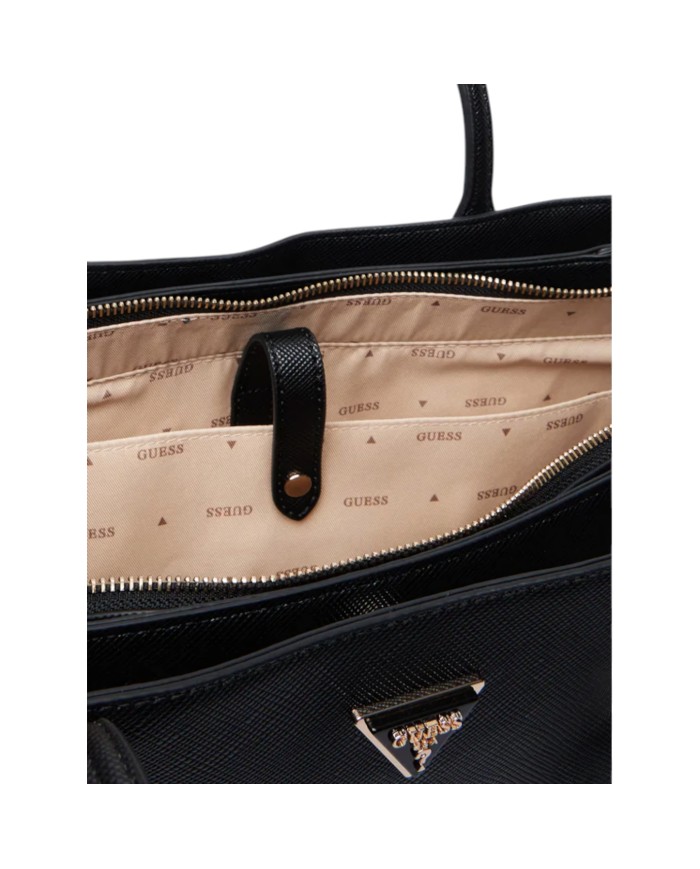 Shopper Donna Guess Noelle Saffiano Leather Black