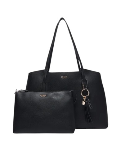 Shopper Donna Guess Melody Con Pochette Leather Black