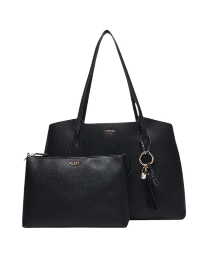 Shopper Donna Guess Melody Con Pochette Leather Black