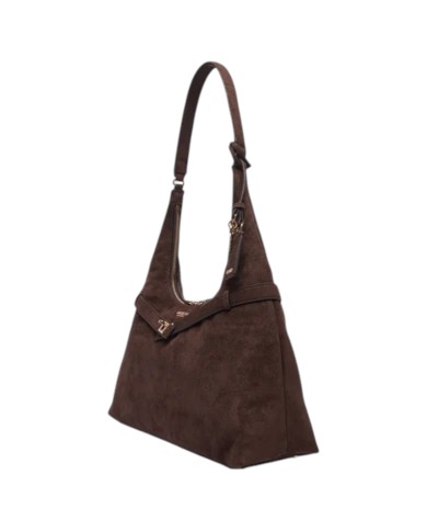 Shopper Donna Guess Ella Hobo Suede Espresso Brown