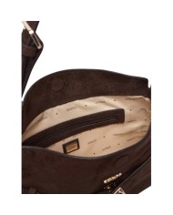 Borsa A Spalla Donna Guess Ella Shoulder Bag Suede Espresso Brown