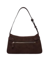 Borsa A Spalla Donna Guess Ella Shoulder Bag Suede Espresso Brown