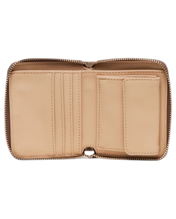 Portafoglio Donna Guess Laurel II Slg 4 G Logo Leather Latte beige