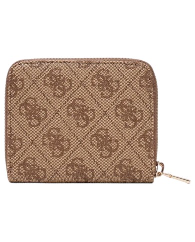 Portafoglio Donna Guess Laurel II Slg 4 G Logo Leather Latte beige
