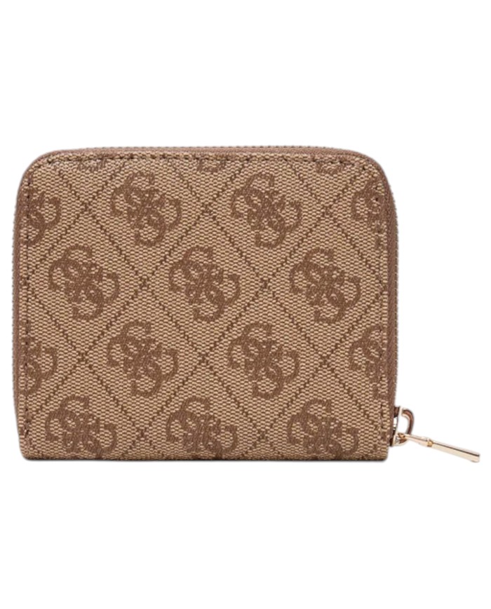 Portafoglio Donna Guess Laurel II Slg 4 G Logo Leather Latte beige