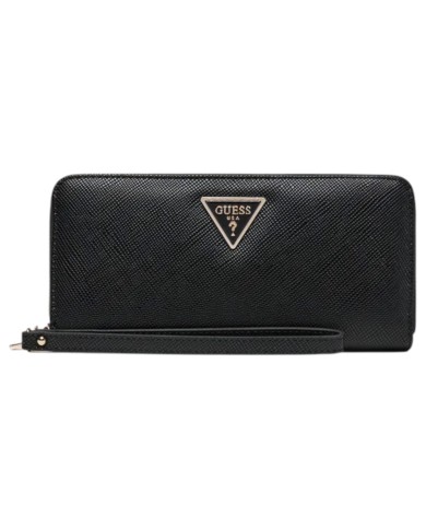 Portafoglio Donna Guess Laurel II Slg Saffiano Leather Black