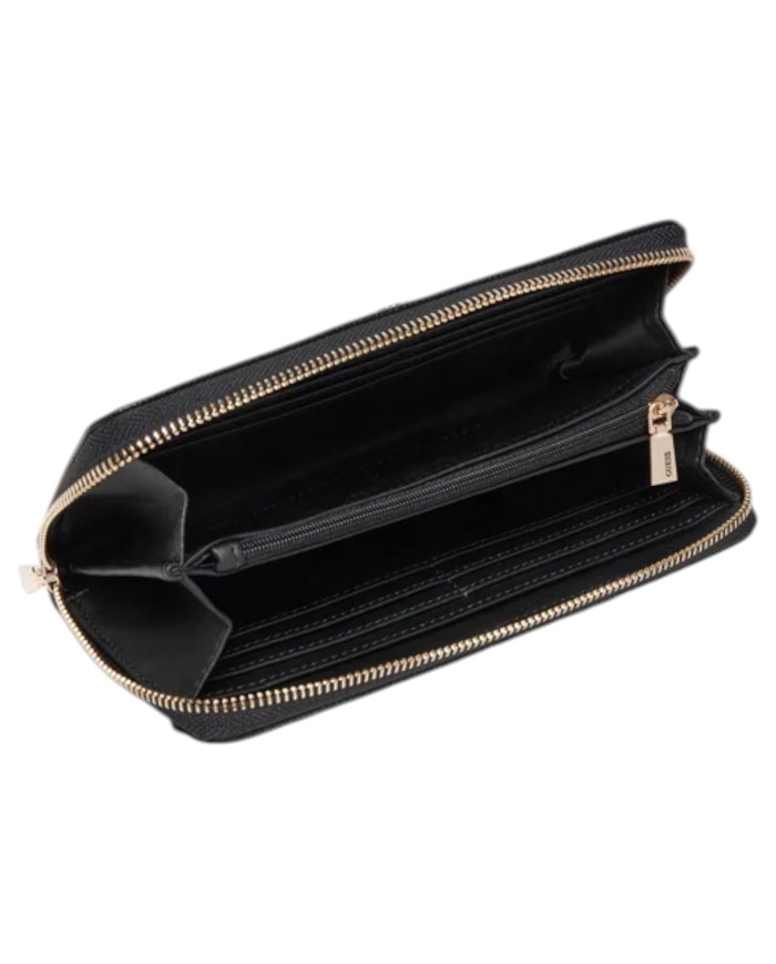 Portafoglio Donna Guess Laurel II Slg Saffiano Leather Black