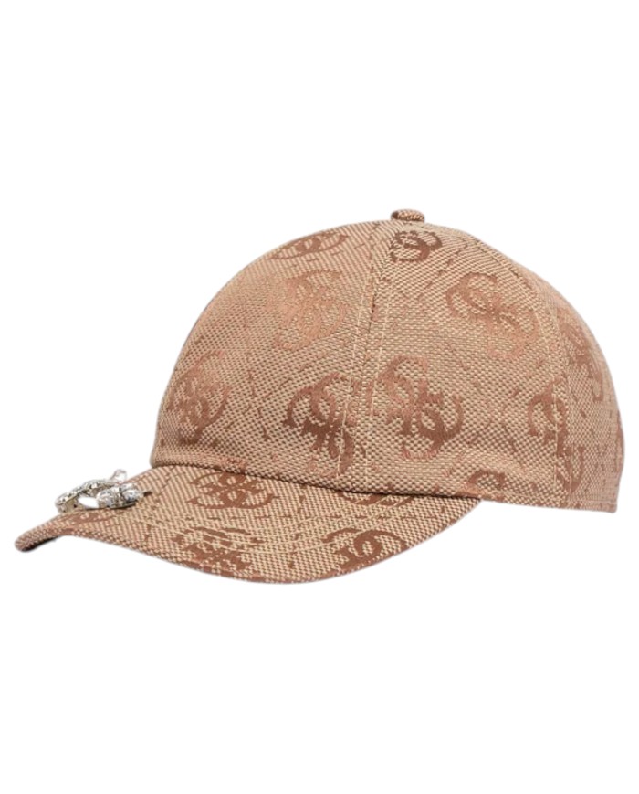 Cappello Donna Guess Audrey 4 G Logo Baseball Cap Cotton Latte Beige