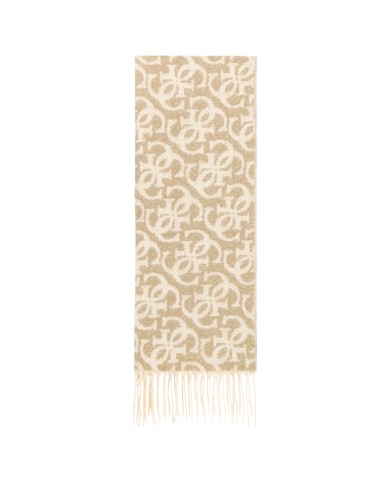 Sciarpa Donna Guess Scarf 40 X 180 4 G Maxi Logo Taupe
