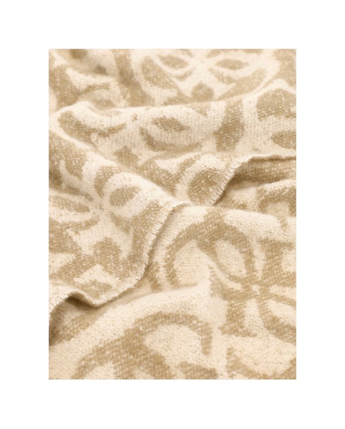 Sciarpa Donna Guess Scarf 40 X 180 4 G Maxi Logo Taupe