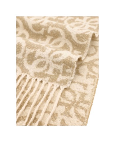 Sciarpa Donna Guess Scarf 40 X 180 4 G Maxi Logo Taupe