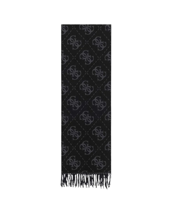 Sciarpa Donna Guess Scarf 70 x 190 4 G Maxi Logo Coal Black